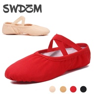 【Premium Quality】 Women Dance Ballet Slippers Girls Kids Ballerina Practice Shoe For Ballet 4 Color Ballet Dancer Professional Shoes Size 24-45