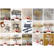 JWIZ 7 Designs Happy Birthday Acrylic Cake Topper Cake Decoration Party Supplies