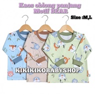 Latest again, mother!!!! 6pcs oblong baby long sleeve shoulder buttons mom's gift bear motif SML 0-1