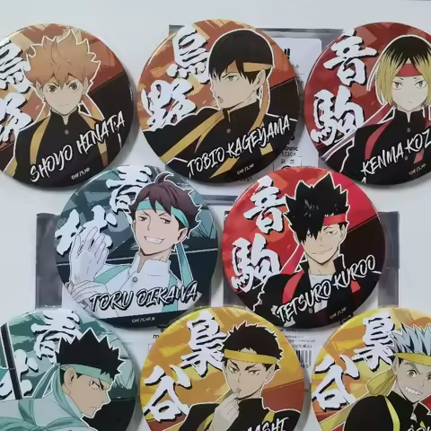 Genuine & Original Haikyu!! Goods – Button Badges Pin Set With Shoyo Hinata, Tobio Kageyama, Tetsuro