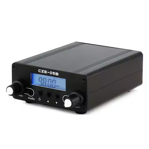 Efficientt-CZE-05B FM Transmitter 0.5W Radio Broadcasting Over-The-Air PLL Stereo Audio Amplifier Fo