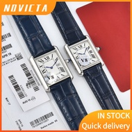 V8 CT Couple Fashion Quartz Watch 904L Steel Case Leather Strap Business Waterproof Mineral Glass