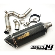 Project79 Exhaust Long Slip on Piping Muffler Stainless Steel Benelli LEONCINO 500 Project79 QPM06SV