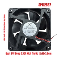 24V Fan 0.35A Current Dimensions 12x12x3.8cm