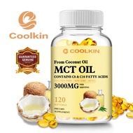 COOLKIN MCT OIL with C8 and C10 Fatty Acids, 3000 mg for Brain Health and Weight Loss - Non-GMO