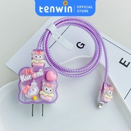 Iphone Charger Protector Crystal Motif Protective cover/cable & Charger Head Iphone 18w & 20w Charge