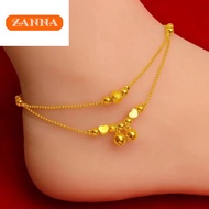 Rantai Kaki Emas 916 Original Gelang Kaki Perempuan Emas Korea Cop 916 Emas Bangkok Anklet Women Gir