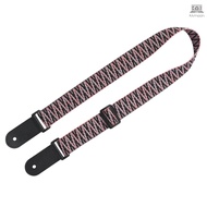 Adjustable Ukulele Strap Soft Polyester Woven Printing Pattern Shoulder Belt with Hanging Rope for Ukulele