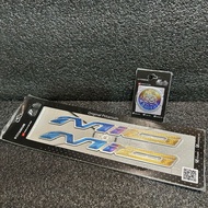 Mio titanium body emblem set & universal cat front shield logo