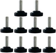 10 PCS M8 Adjustable Furniture Levelers Screw in Threaded Screw in Threaded Levenling Feet Glide for