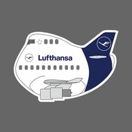 German Hesa Airlines Boeing B747 Q Version Civil Aircraft Airplane Shape Waterproof 3M Sticker Size 