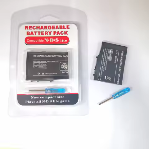 Rechargeable Battery Pack for Nintendo 2000mAh NDS DS Lite Replacement Battery with Screwdriver for 