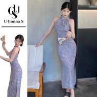 U Gonna S Long Dress Women Cheongsam Modern Plus Size Sleeveless Sexy Chinese Collar Fashion Elegant