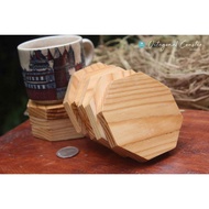 HEXAGONAL WOODEN COASTER PLASTIC COASTER HEXAGONAL WOODEN COASTER/