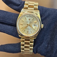 單錶Rolex 勞力士 Day  Date 18038-Yellow gold