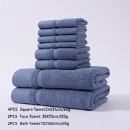 cod8 PCS BATH TOWEL SET COTTON MENS FACE TOWEL HAND TOWEL LADIES LUXURY TOWEL SET HOTEL SAUNA GIFTS