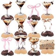 12 PCS Espresso Martini Honeycomb Centerpieces, A Tini Bit Older Espresso Martini Birthday Party Dec
