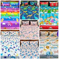 Canadian Bedsheet Kids - Pambata, Cocomelon, Stitch, Safari, Anime 3in1 Bed Sheet