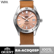 Orient Mako 40 Salmon Dial Stainless Steel Automatic Watch Leather Strap RA-AC0Q05P RA-AC0Q05P10B