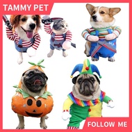 Dog Pumpkin Dress Up Halloween Dog Clothes Funny Cat Transformation Outfit Puppy Hoodie Clown Pet Co