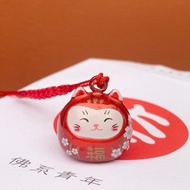 Lampungh Rabbit Enameled Palace Bell Dreamy Water Sound Mobile Phone Chain Cartoon 3D Lucky Bag Pend