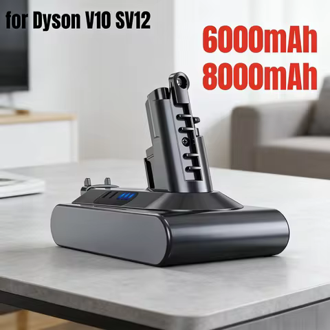 25.2V 6000mAh Battery for Dyson Replacement Battery for Dyson V10 Animal Absolute Motörhead Fluffy T