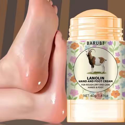 Lanolin Hand & Foot Cream Stick, Moisturizing Foot Balm for Dry, Cracked Skin Aloe Vera, Softens Cra