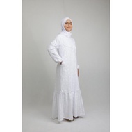 JUBAH PUTIH COTTON PARIS (NEW DESAIN)