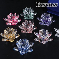 YUSENSS Crystal Lotus Flower Figurine, Lotus Flower Decor 60-140mm Lotus Flower Ornament, Paperweigh
