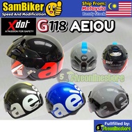 XDOT G118 AEIOU Half Cut Helmet SIRIM ORIGINAL Topi Keledar Kura Motor Cruiser AEIOU SGV 2