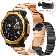 Amazfit T Rex 3 2 Strap Metal Stainless Steel Band Amazfit T-Rex3 Wristband Watchband Bracelet Acces
