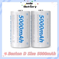 BESTON D Size 1.2V Rechargeable Batteries Ni-MH 5000mAh D Cell Battery Long Lasting