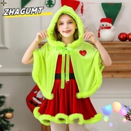 ZHAGUMT Grinch Cloak Tank Dress, Dress Up Grinch Christmas Elf Costume,  Xmas Suit Girls Fancy Dress
