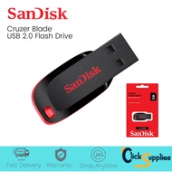 SanDisk USB Thumbdrive Flash Drive Cruzer Blade USB 2.0 8GB / 16GB/ 32GB/ 64GB ORIGINAL