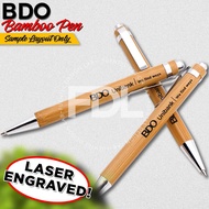 BDO Bamboo Pen | BDO Laser Engraved Pen | Price is per piece