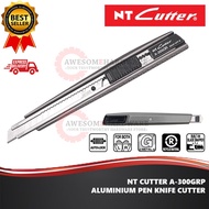 (MADE IN JAPAN) 100% ORIGINAL NT CUTTER A-300GRP A300GRP ALUMINIUM AUTO LOCK UTILITY CUTTER