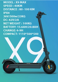Xe scooter điện X9- MAX đi 100km cho 1 lần sạc - Siêu xe điện đa năng phù hợp cho cả nam và nữ