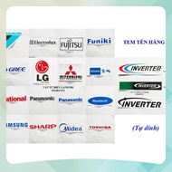 (New) Stamp DECAN Name Air Conditioner Sticker - Refrigerator - Washing Machine - Panasonic Brands. Sanyo Aqua Toshiba. Samsung Sharp HK1