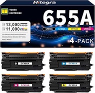 655A Toner Cartridge CF450A CF451A CF452A CF453A Replacement for HP 655A Toner Work with Color Enter