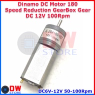 Dynamo DC Motor 20GA180 180 Slow Speed Reduction Gearbox Gear Slow Reduction DC 12V 6V-12V