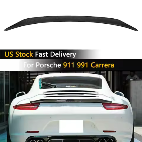 for Porsche 911 991 Carrera Turbo S Coupe 2-Door 2012-2018 Car Rear Trunk Spoiler Wings Carbon Fiber