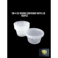 ROUND CONTAINER/SW-4oz ROUND CONTAINER/BEKAS KECIK/MANGKUK JELLY/MANGGKUK DADIH/BEKAS KECIK 4oz