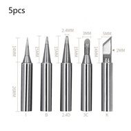 Soldering Iron Tip 5pcs Lead-free Silver 936 Soldering Iron Tip Durable