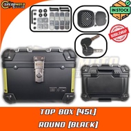 BOX MOTOR 45L / TOP BOX (ROUND) EVO ADVENTURE [45L] BLACK
