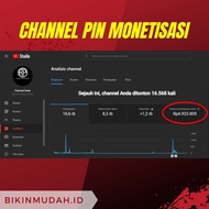 CHANNEL YOUTUBE MONETISASI SEPAKET ADSENSE PIN BONUS EMAS