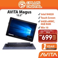 Avita Magus 12.2" Touch Screen Detachable 2-in-1 Laptop N4020 2.80GHz 64GB SSD 4GB Intel FHD IPS Win 10