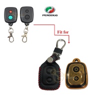 Perodua Myvi Key Start Remote Leather Car Key / TPU Cover Case