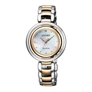 CITIZEN L ECO-DRIVE TWO TONE STAINLESS STEEL EM0666-89D WOMEN'S WATCH