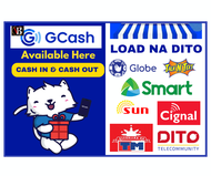 Laminated Gcash cash in &amp; cash out (2n1 blue) A4 size makapal 250mic matibay,glossy,waterproof