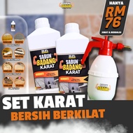 KARAT MURAH  2x Sabun Badang Karat + Spray Pencuci Lumut Kerak Tiles Toilet Tong Gas Karat Dinding L
